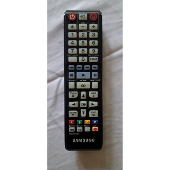 Samsung AK59-00172A Black TV Remote Control Battery Operated Rectangular - Picture 3 of 4